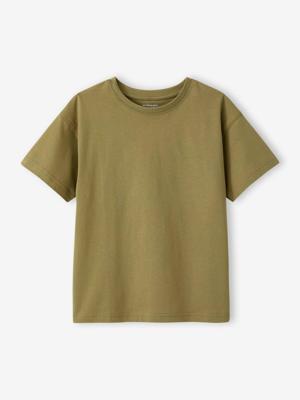 Set van 3 effen Basics jongensshirts olijf Set van 3 effen Basics jongensshirts olijf