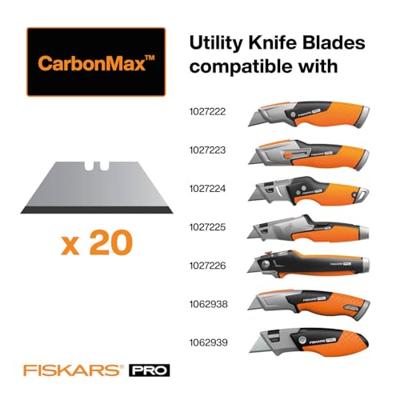 Fiskars Pro CarbonMax | Universele bladen | 20 stuks | 1062940 - 1062940 - thumbnail