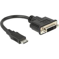 DeLOCK mini hdmi > dvi-d adapter (zwart, 0,2 meter) - thumbnail