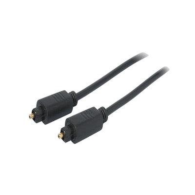 Kash 30L507 Toslink Digitale audio Aansluitkabel [1x Toslink-stekker (ODT) - 1x Toslink-stekker (ODT)] 1.00 m Zwart Vergulde steekcontacten