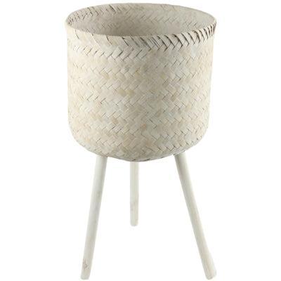 Countryfield bloempot op voet rosita crème 73 cm | 2 stuks