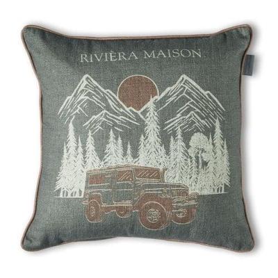 Rivièra Maison Rivièra Maison Roadtrip Cushion Groen 45x45 cm