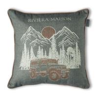 Rivièra Maison Rivièra Maison Roadtrip Cushion Groen 45x45 cm - thumbnail