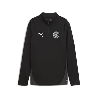 PUMA Manchester City Trainingstrui 1/4-Zip 2025-2026 Kids Zwart Zilver