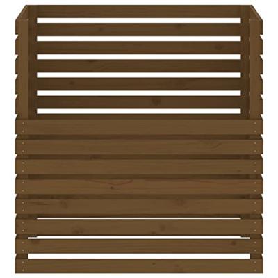 Compostbak 100x100x102 cm massief grenenhout honingbruin - thumbnail