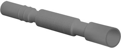 Flexibele slang tbv meubelsifon, grijs rubber