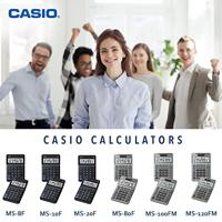 Casio MS-80F Bureaurekenmachine Grijs Aantal displayposities: 8 werkt op batterijen, werkt op zonne-energie (b x h x d) 101 x 148.5 x 27.6 mm - thumbnail