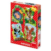 DinoToys Dino puzzel - molletje en zijn vriendjes - 4 x 12 stukjes - thumbnail