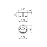 OBO Bettermann 2003800 Hollewand-apparaatdoos (Ø x d) 68 mm x 35 mm 25 stuk(s) - thumbnail