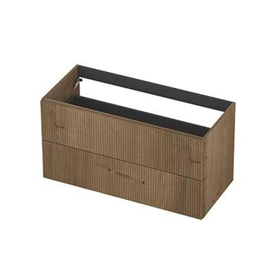 INK - Onderkast 2L Fineer Gefreesd Tbv Greep - 1000x450x520 Mm - Ash Grey