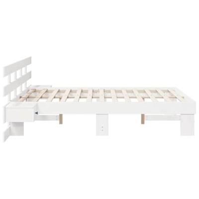 Bedframe met lade Wit Massief hout