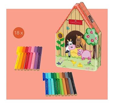 Faber Castell Viltstift Connector - boerderij 18 stuks in blik