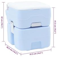 VidaXL Camping toilet lichtblauw en wit 41,5 x 36,5 x 42 cm polyetheen - thumbnail