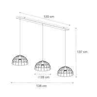 QAZQA Industriële hanglamp zwart 3-lichts - Hanze - thumbnail