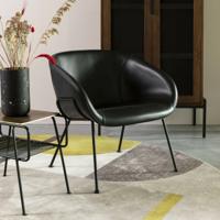 Zuiver Fauteuil 'Feston' PU leer, kleur Zwart - thumbnail