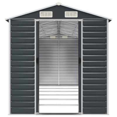 Tuinschuur 191x555x198 cm gegalvaniseerd staal antracietkleurig