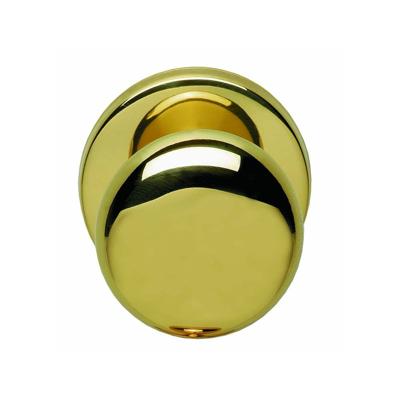 Voordeurknop Paddenstoel messing gelakt