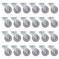 VidaXL Zwenkwielen 24 st 50 mm - thumbnail