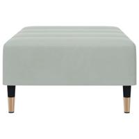 Voetenbank 77x55x31 cm fluweel lichtgrijs - thumbnail