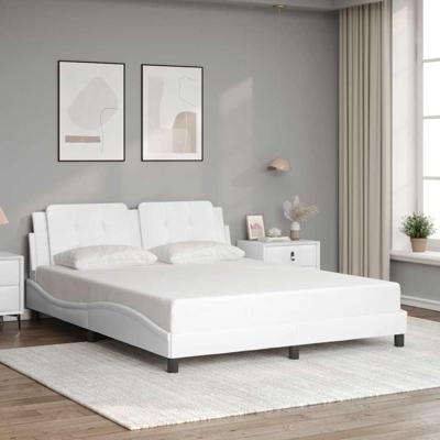 Bedframe zonder matras "Zadar" kunstleer wit 160x200 cm