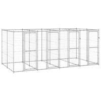 Hondenkennel 9,68 m² gegalvaniseerd staal - thumbnail