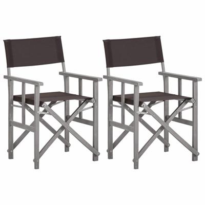 VidaXL Regisseursstoelen 2 st massief acaciahout