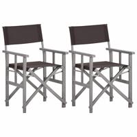 VidaXL Regisseursstoelen 2 st massief acaciahout - thumbnail