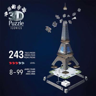 Ravensburger 12008024 RAVENSBURGER - 3D Puzzle Iconics Eiffelturm - mit Licht 216 Teile Aantal puzzelstukjes: 216
