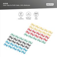Digitus A-CC-M A-CC-M Gekleurde clips voor patchkabel Geel, Groen, Rood, Zwart, Blauw - thumbnail