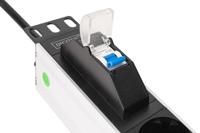 Digitus DN-95439 19 inch 19inch-patchkast Geaarde contactdoos Incl. 2 metalen houders, Overstroombeveiliging Zilver, Zwart - thumbnail