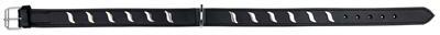 TRIXIE HALSBAND HOND ACTIVE LEER MET GOLFJES ZWART 57-66X3 CM