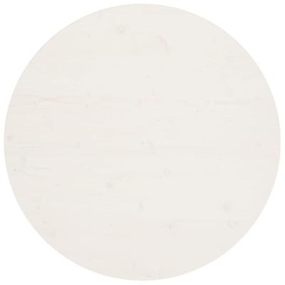 Tafelblad Ø90x2,5 cm massief grenenhout wit