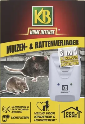 KB Muizenverjager en Rattenverjager 3-in-1 220m²