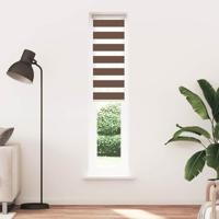 VidaXL Zebra rolgordijn 40x230 cm stofbreedte 35,9 cm polyester bruin - thumbnail