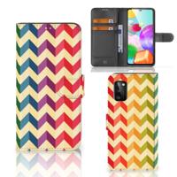 Samsung Galaxy A41 | Telefoon Hoesje | Zigzag Multi Color - thumbnail