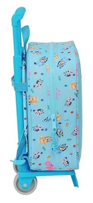 Schoolrugzak met Wielen Bluey Hemelsblauw 22 x 27 x 10 cm