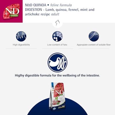 FARMINA N&D Quinoa Digestion Lamb and Fennel - droog kattenvoer - 1,5 kg