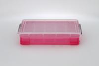 Really Useful Box opbergdoos 4 liter met 2 dividers, transparant helroze - thumbnail