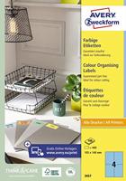 Etiket Avery Zweckform 3457 105x148mm A6 blauw 400stuks - thumbnail
