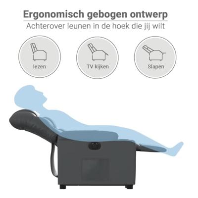 Sta-op-stoel elektrisch kunstleer grijs