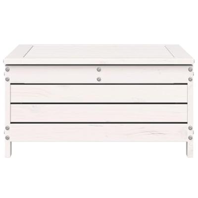 Tuinvoetenbank 62x63,5x32 cm massief grenenhout wit