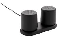 XD Collection speakers bluetooth 11,5 cm ABS zwart/grijs 4 delig - thumbnail