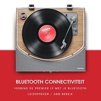 ION Audio Premier LP - Draadloze Bluetooth platenspeler / vinyl platenspeler met luidsprekers, USB-conversie, RCA & hoofdtelefoonuitgangen - Natuurlijke houtafwerking - thumbnail