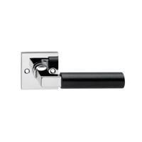 Intersteel Deurkruk Bau-Stil op vierkant rozet - chroom/mat zwart - thumbnail