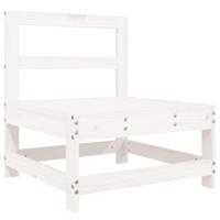 3-delige Loungeset massief grenenhout wit - thumbnail
