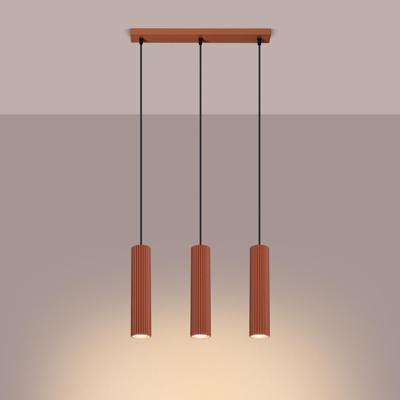 Hanglamp KARBON 3L rood oker
