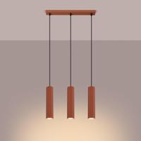 Hanglamp KARBON 3L rood oker - thumbnail