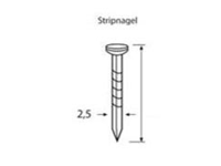 Dutack Nagel saalt/ball 2.5mm 37mm ds 1 duizend - 5211006 - thumbnail