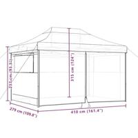 VidaXL Partytent inklapbaar pop-up met 4 zijwanden groen - thumbnail