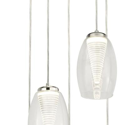 Searchlight 5-lichts vide hanglampCyclone grijs - 97291-5CL